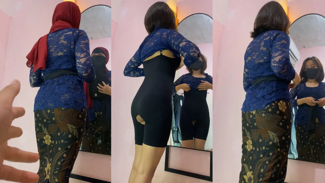 Fitting Hijab Kebaya Dress With Thai Maid
