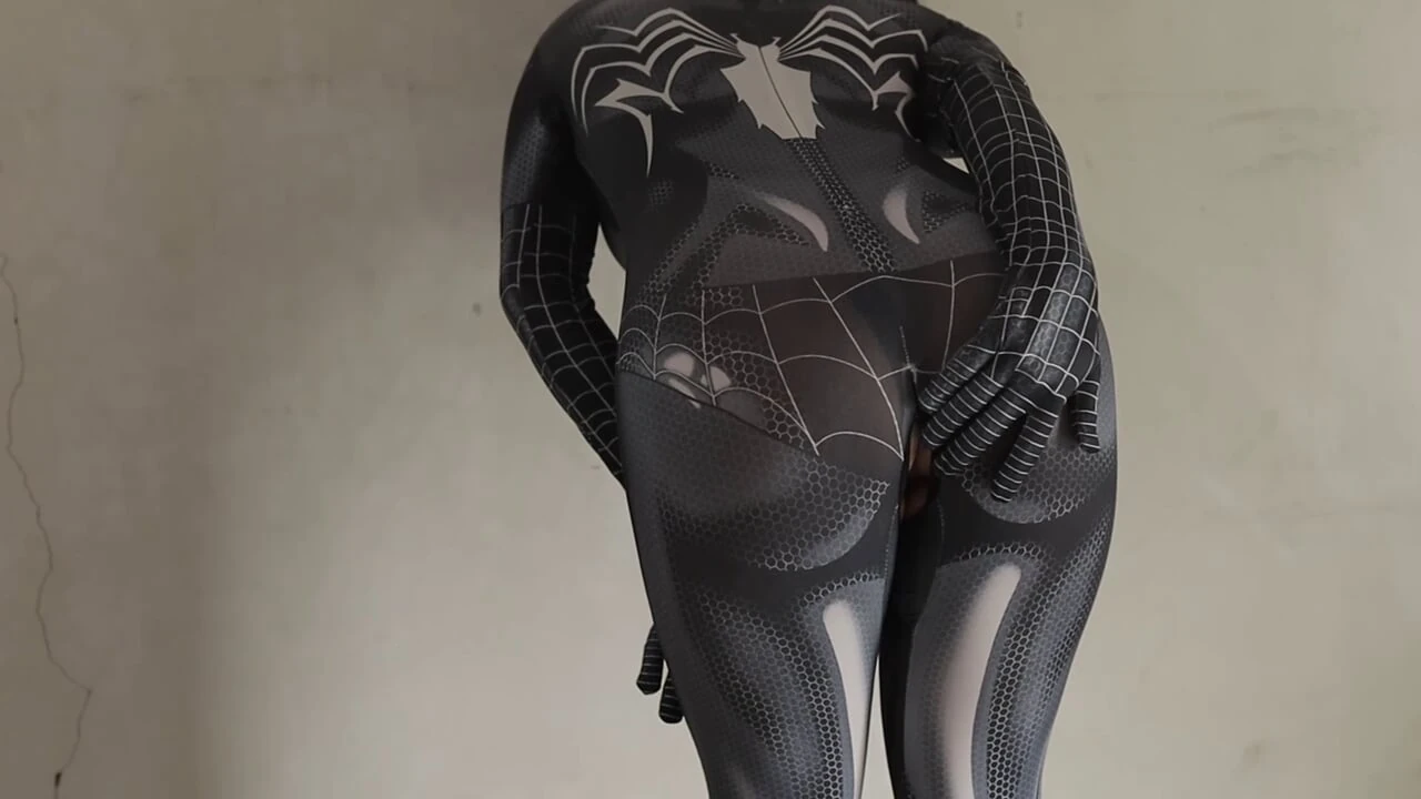 Sexy Girl Cosplay Black Spiderman Costum Get Fuck And Creampie